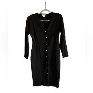 VINTAGE ADELE JOYCE Black Dress  size L